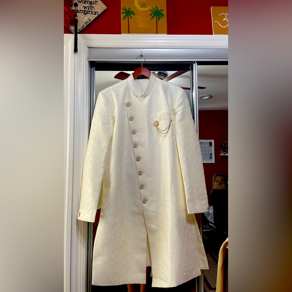 Elegant Cream Men's Coat